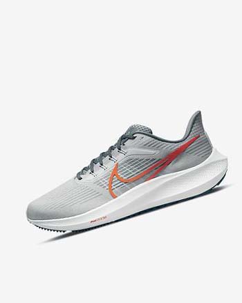 Nike Air Zoom Pegasus 39 Plateadas Naranjas | MX 2485